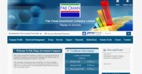 Pak Oman Investment Company Ltd. Website By Interactive Media International