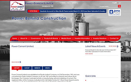 Power Cement Limited Designed And Developed By Interactive Media